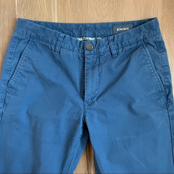 BONOBOS Straight Leg Chino 31 /32 in Blue / Light Navy Blue - Picture 3 of 10